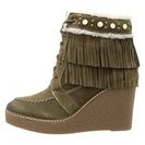 Incaltaminte Femei Sam Edelman Kemper Moss GreenIvory Oily Velour SuedeShearling