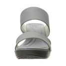 Incaltaminte Femei Crocs Leigh II 2-Strap Wedge SilverGraphite