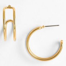 Bijuterii Femei Marc by Marc Jacobs Locked In Orbit Hoop Earrings ORO
