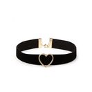 Bijuterii Femei Forever21 Heart Cutout Velvet Choker Goldblack