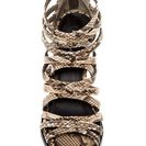Incaltaminte Femei Michael Antonio Faux Snake Embossed Heeled Sandal natural