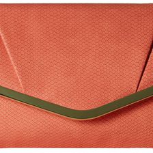 Jessica McClintock Arielle Snake Envelope Clutch Coral