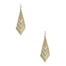 Bijuterii Femei GUESS Gold-Tone Chevron Linear Earrings gold