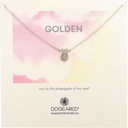 Dogeared Golden Pineapple Necklace Sterling Silver