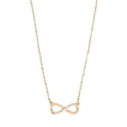 Bijuterii Femei Forever21 Rhinestone Infinity Necklace Goldclear
