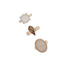 Bijuterii Femei Forever21 Iridescent Faux Stone Ring Set Goldmulti