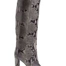 Incaltaminte Femei Diane Von Furstenberg Gladyss Snake-Embossed Tall Boot GREY EMBOSSED PYTHON