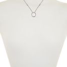 Bijuterii Femei Freida Rothman Sterling Silver Oval CZ Pendant Necklace BLACK