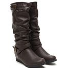 Incaltaminte Femei CheapChic Strap Me In Slouchy Wedge Booties Brown