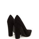 Incaltaminte Femei CheapChic Point \'n Chic Chunky Faux Suede Pumps Black