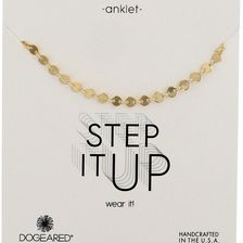 Dogeared Step It Up Disc Chain Anklet Gold Dipped