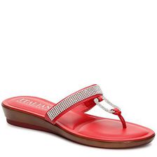 Incaltaminte Femei Italian Shoemakers Rhinestone Wedge Sandal Red