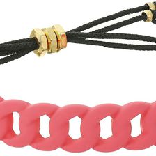 Marc by Marc Jacobs Key Items Rubberized Solidly Linked Friendship Bracelet Bright Rose