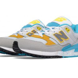 Incaltaminte Femei New Balance 530 90s Running Leather Grey with Light Blue Gold