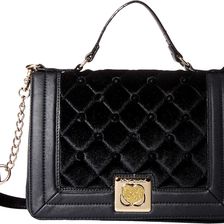 Betsey Johnson Tuft Love Top Handle Black Velvet
