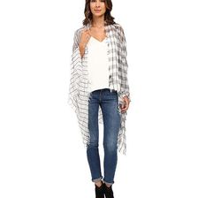 Accesorii Femei Steve Madden Space Dye Yarn Grid Day Wrap White