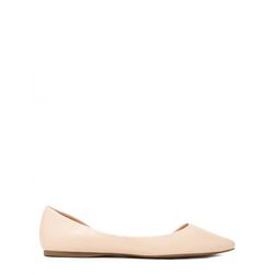 Incaltaminte Femei Forever21 Pointed Cutout-Side Flats Light pink