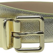 Cole Haan 1" Reversible Caviar to Dress Calf Belt Gold/Maple Sugar