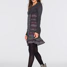 Rochie tricotată cu inserţii multicolore 