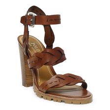 Ralph Lauren Braided Calfskin Sandal Cuoio