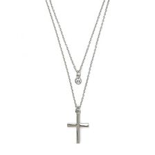 Bijuterii Femei Forever21 Cross Pendant Layered Necklace Silverclear