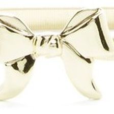 Betsey Johnson Bow Cobra Chain Stretch Belt GOLD