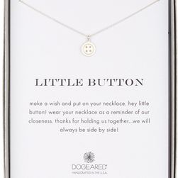 Dogeared Sterling Silver Little Button Necklace SILVER