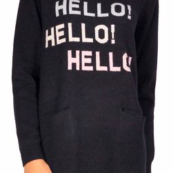 Rochie pulover casual bleumarin Hello cu buzunare 9066BM