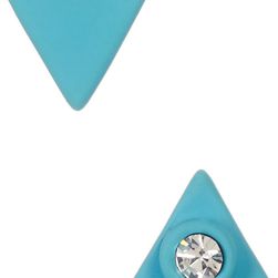 Marc by Marc Jacobs Rubber Triangle Stud Earrings SEA AQUA