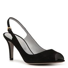 Incaltaminte Femei Sergio Rossi Suede Peep Toe Pump Black