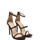 Incaltaminte Femei CheapChic Three To One Faux Suede Strappy Heels Black