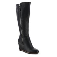 Incaltaminte Femei Crown Vintage Emma Wide Calf Wedge Boot Black