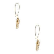 Bijuterii Femei GUESS Gold-Tone Logo Threader Earrings gold