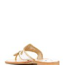 Incaltaminte Femei Jack Rogers Whipstitched Flip Flop WHITE-GOLD