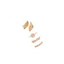 Bijuterii Femei Forever21 Etched Leaf Ring Set Goldblush