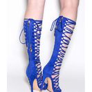 Incaltaminte Femei CheapChic Lace-up 2 Win Gladiator Sandals Royal