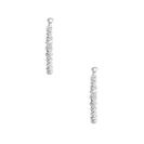 Bijuterii Femei GUESS Silver-Tone Textured Hoop Earrings silver