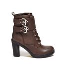 Incaltaminte Femei GUESS Fia Lace-Up Booties dark brown