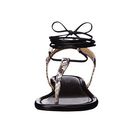 Incaltaminte Femei Michael Kors Sofia Flat Sandal NaturalBlack Luxury Embossed Python MerlotNappa