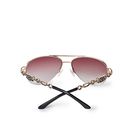 Accesorii Femei GUESS Chain Aviator Sunglasses bronze