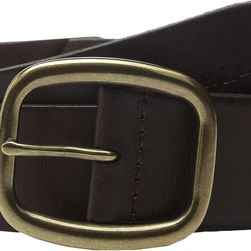 Ralph Lauren 1 1/2" Simple Centerbar Jeans Belt Dark Brown