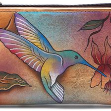 Anuschka Handbags Clutch Wallet Flying Jewels