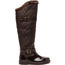 Incaltaminte Femei CheapChic Snow Queen Quilted Rain Boots Brown