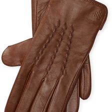 Ralph Lauren Whipstitched Leather Gloves Vintage Vachetta/Coffee