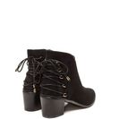 Incaltaminte Femei CheapChic Ring Leader Lace-up Chunky Booties Black