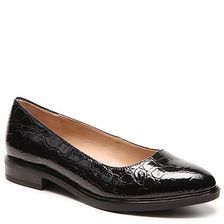 Incaltaminte Femei Naturalizer Bengol Flat Black Crocodile Faux Patent Leather