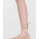 Incaltaminte Femei CheapChic Barre Beauty Lace-up Ballet Flats Nude