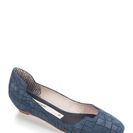 Incaltaminte Femei Matt Bernson Izabel Wedge Pump NAVY CROCO NUBUCK