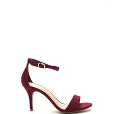 Incaltaminte Femei CheapChic It Girl Classic Faux Suede Heels Burgundy