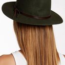 Accesorii Femei David Young Pebble Faux Leather Band Panama Hat OLIVE